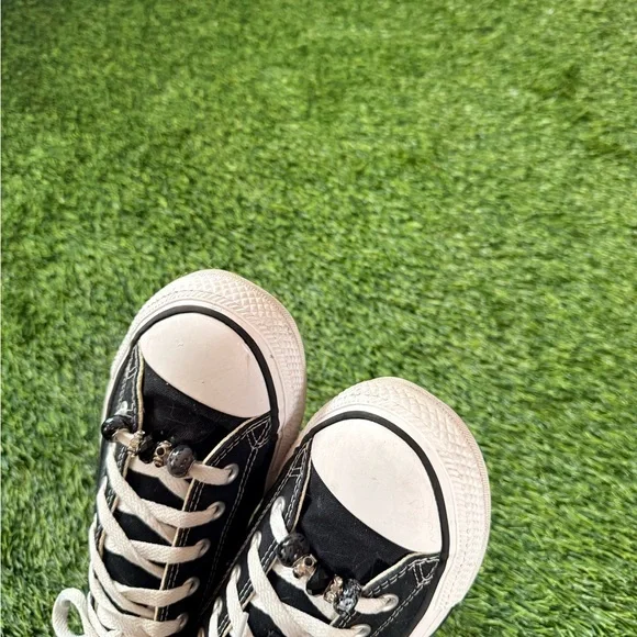 Converse Chuck Taylor All Star Low Top Black Canvas Sneakers womens size 10 - Picture 6 of 8